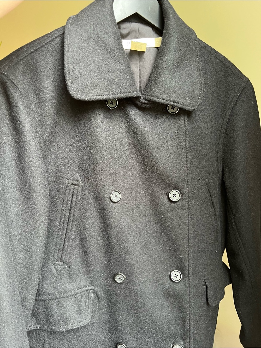 Women’s Black J. CREW Peacoat Wool & Cashmere size M - Picture 6 of 11